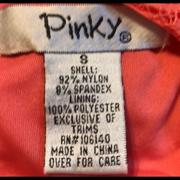 Pinky SMALL Melon Colored Lace Dress - Picture 3 of 5